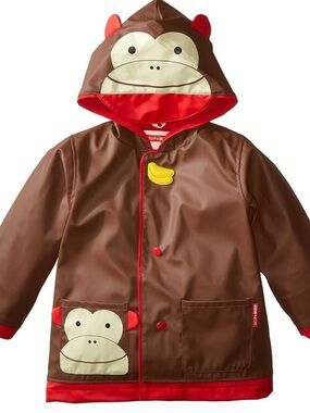 Skip Hop Zoo Toddler Raincoat Monkey Size 2 NWT